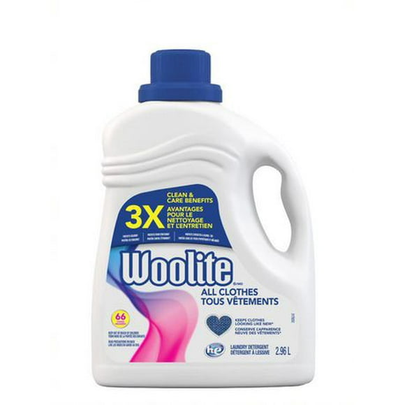 Woolite All Clothes Laundry Detergent 2.96L - Clothes looking like new 1 Count, 2.96L / 66 Loads