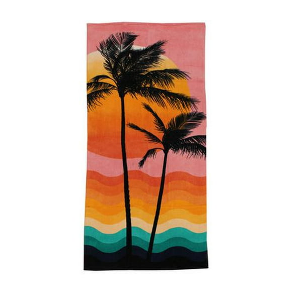 Mainstays Printed Beach Towel, 1/ 28x60" Beach Towel