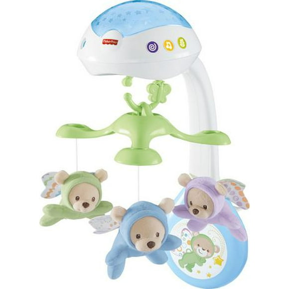 Fisher-Price 3-in-1 Projection Mobile, Butterfly Dreams, Baby Crib Toy with Light Projection, 9 months and up