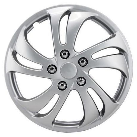 14” SET OF 4 x 14 INCH ALLOY LOOK WHEEL TRIMS COVER HUB CAPS TYRE CAP SILVER 