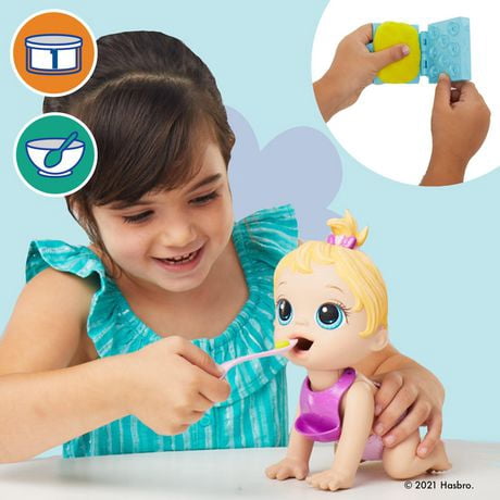 Baby Alive Bebe Pause Gourmande Mange Et Fait Caca Cm Moule A Aliments Enfants Des 3 Ans Cheveux Blonds Walmart Canada