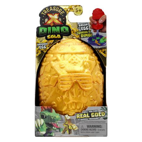 Œuf armuré Treasure X Dino Gold - Craquez l’œuf, pressez pour sortir le Dino