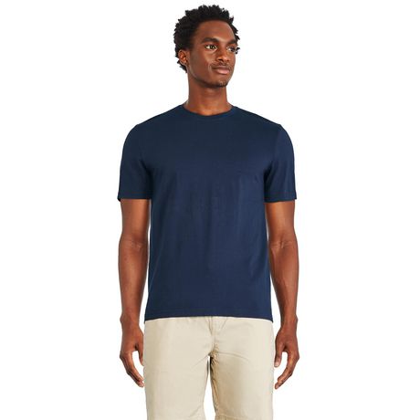 Markham Navy Stripe, Men's Cotton T-Shirt