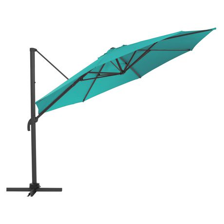 Corliving 11 5ft Uv Resistant Deluxe Offset Patio Umbrella And Base Walmart Canada