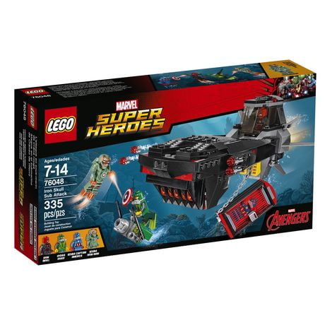 lego super heroes iron skull sub attack 76048