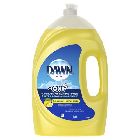 Dawn Ultra Oxi Dish Soap, Dishwashing Liquid, Lemon Scent, 2.21 L