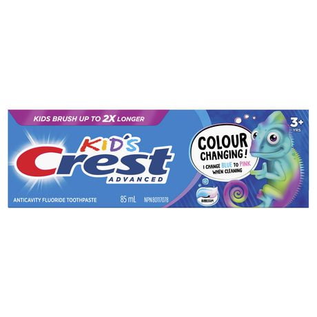 Crest Advanced Kid's Fluoride Toothpaste, Bubblegum Flavor, 85 mL