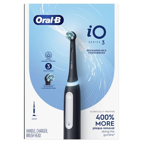 Brosse à dents électrique Oral-B iO3 (1), (1) brossette de rechange Nettoyage optimal et (1) chargeur 1 CT