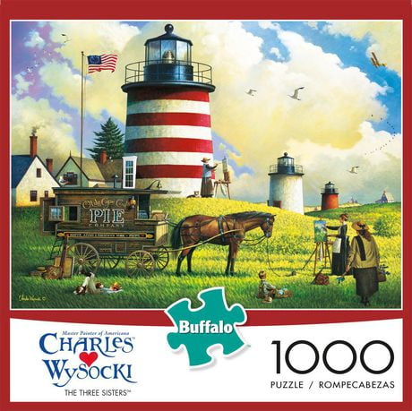 Puzzle Buffalo Games Charlesa Wysockiego Animal Collage, 1000 elementów – wymagająca układanka dla dorosłych z dodatkowym plakatem (rozmiar gotowego zestawu: 26.75 x 19.75 cala)