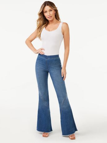 Women's SOFIA VERGARA Melisa Stretch Flare High Rise Jeans Size: 16 SHORT-  NWT