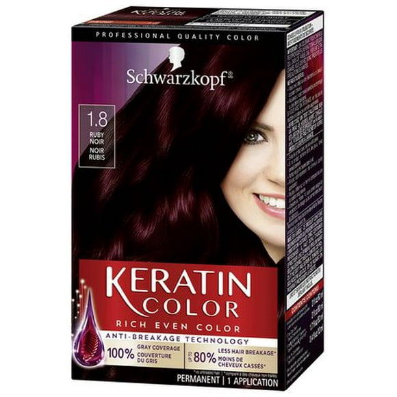 Keratin Color de Schwarzkopf Crème Colorante Permanente, 5.3 Brun-rouge