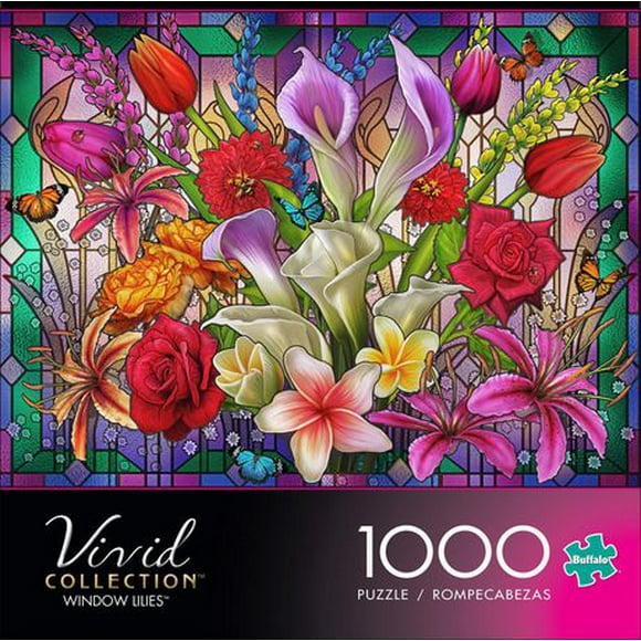 Buffalo Games - Le puzzle Vivid Collection - Window Lilies - en 1000 pièces