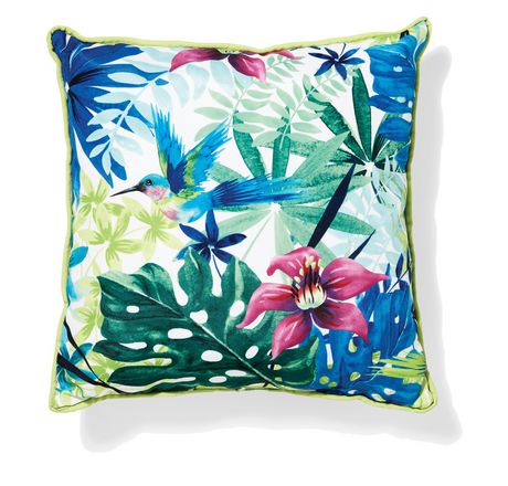 hometrends Reversible Toss Cushion, Tropical Print | Walmart Canada