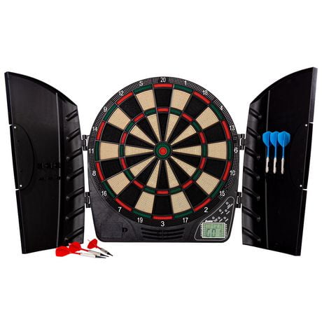 Franklin Sports Electronic Dartboard Set with Cabinet