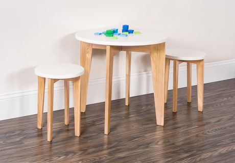 Forever Eclectic Geo Kids Round Wood, Round Kids Table