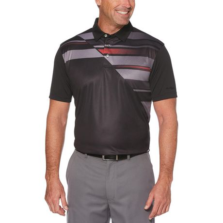 Men's Performance Short Sleeve Asymmetrical Printed Golf Polo Shirt ...