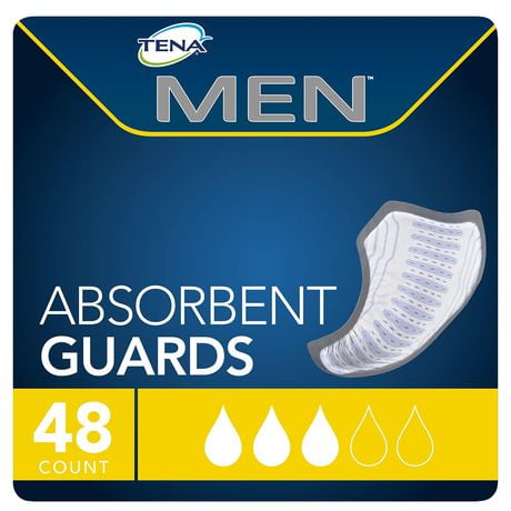 TENA Incontinence Guards for MEN, Moderate Absorbency, 48 Count
