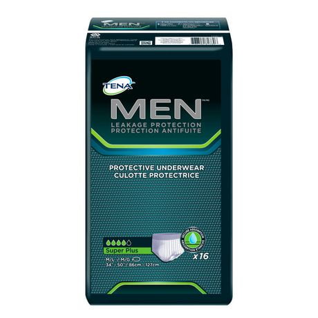 TENA Incontinence Underwear for MEN, Protective, Medium/Large, 16 Count, 16 Count, Medium/Large