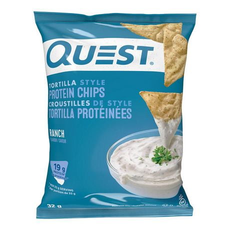 Quest Tortilla Style Protein Chips, Ranch Flavour, Quest Protein Ranch Chips