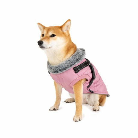 One Paw Harness Dog Jacket with Built In Harness Water Resistant Pink Multiple sizes One Paw Harness Jacket Pink Walmart