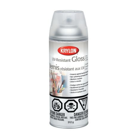 Krylon UV-Resistant Matte Spray Coating, Gloss Matte Finish, 11 oz ...