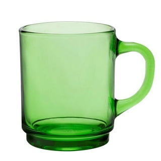 6 Tasses et 6 sous tasses en verre – Verre Transparent - Sables et