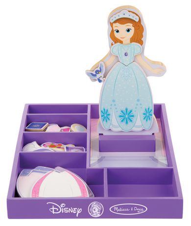 Disney Melissa & Doug Sofia The First Magnetic Wooden Dress Up 30 pieces 