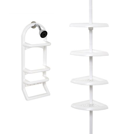 caddy shower tub pole piece pack over mainstays combo