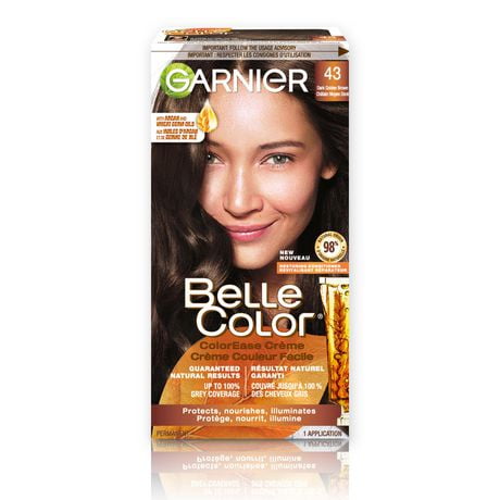 Garnier Belle Color Permanent Hair Dye, 560 Red Auburn, 100% Grey Coverage, Enriched with Argan Oil and Wheat Germ Oils - 1 Application, Natural results