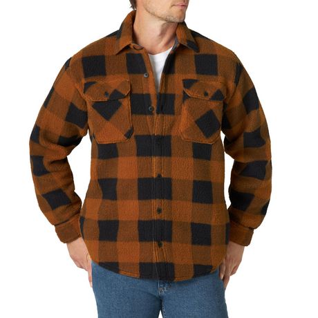 Wrangler Men's Long Sleeve Buffalo Check Fleece Shirt - Walmart.ca
