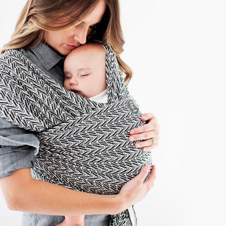 Authentic MOBY EVOLUTION BAMBOO Baby Wrap/Carrier/Sling-BLACK-Great for newborns 