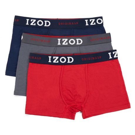 IZOD ORIGINALS 3 Pack Short Leg Boxer Briefs with Fly Pouch, Size