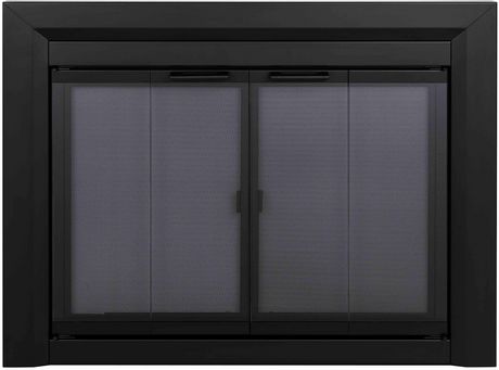 Pleasant Hearth Cm 3012 Clairmont Black, Pleasant Hearth Fireplace Glass Doors Installation