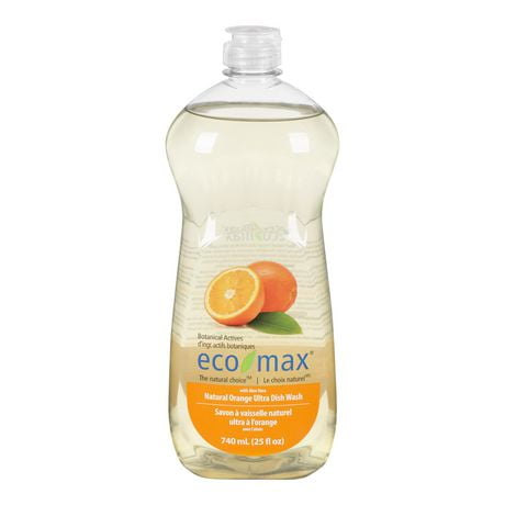 Liquide vaisselle naturel ultra parfum orange Eco-Max 740ml, parfum