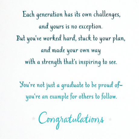 Hallmark High School Graduation Greeting Card (An Example for Others to ...