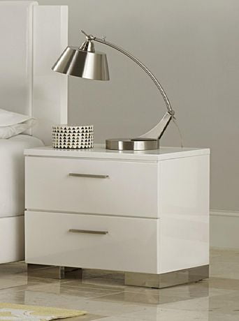 white high gloss night stand