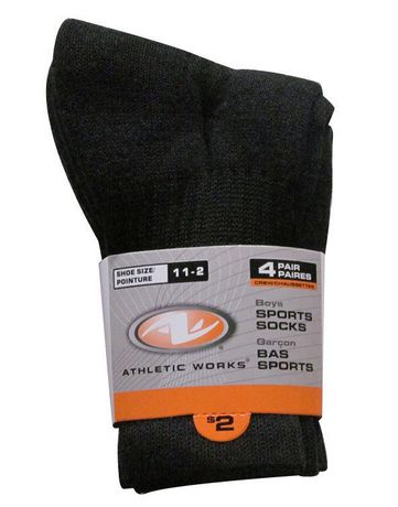 Athletic Works Boys' Crew Socks, 4 Pairs | Walmart Canada