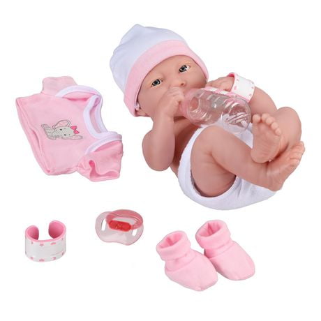 My Sweet Baby Baby's First Day Pink Play Set, 10 Pieces, Featuring Realistic Newborn Doll, Perfect for Children 2+, La Newborn Layette Gift Set