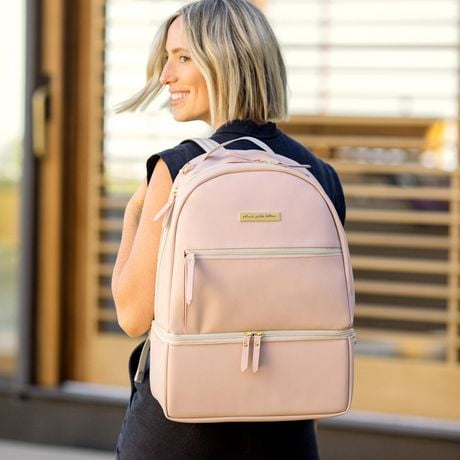 backpack baby diaper axis compartments insulated petunia leatherette pickle wipes infant blush changing toddler pad bottom bag case pink