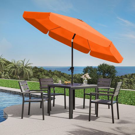 Corliving 10ft Round Tilting Patio Umbrella And Base Walmart Canada