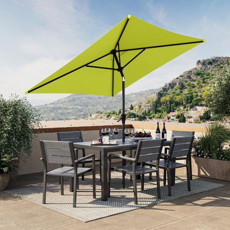 Corliving 9ft Square Tilting Patio Umbrella With Umbrella Base Walmart Canada