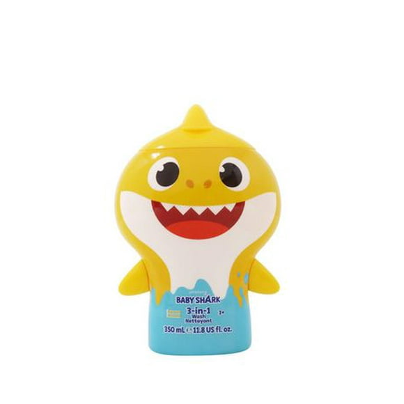 Baby Shark 3D 3-in-1 Body Wash Shampoo with Conditioner, 350ml, Strawberry, Banana or Berry