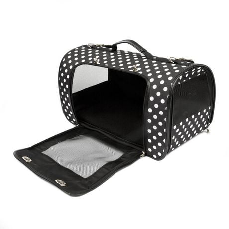 SimplyDog Black & White Dot Dome Dog Carrier - Walmart.ca