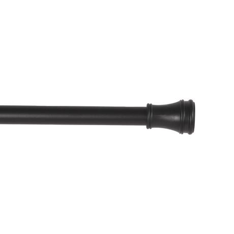 Lunar Fast Fit Rogers 1/2" Diameter Complete Blackout No Tools Tension Window Curtain Rod, 28-60" Adjustable Length, Available in Multiple Colors