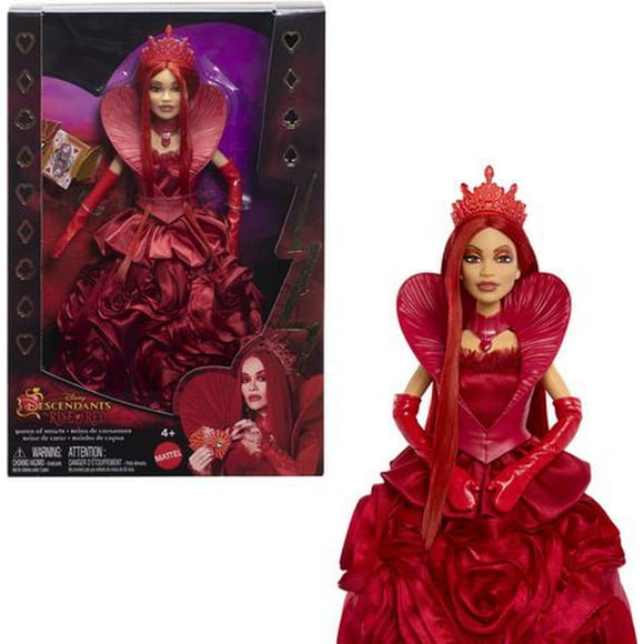 Disney Descendants: The Rise of Red – Queen of Heart Fashion Doll with Movie-Inspired Royal Rose Gown & Accessories