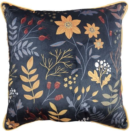 Hometrends Blue Floral Decorative Pillow Walmart Canada   6000205262253 