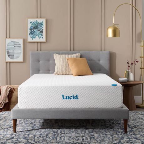 Lucid Refresh 14” Gel Memory Foam Mattress, Medium-Firm Feel, King Mattress