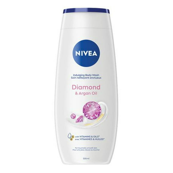 NIVEA Diamond & Argan Oil Indulging Body Wash for Women with Diamond Powder | Body Cleanser | Shower Cream for all skin types, Dermatologically tested, 500 mL