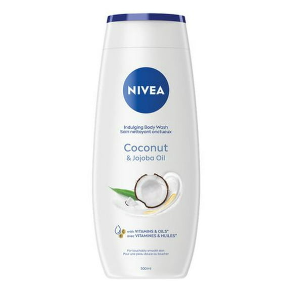 NIVEA Coconut & Jojoba Oil Indulging Body Wash for Women with Diamond Powder | Body Cleanser | Shower Cream for all skin types, Dermatologically tested, 500 mL