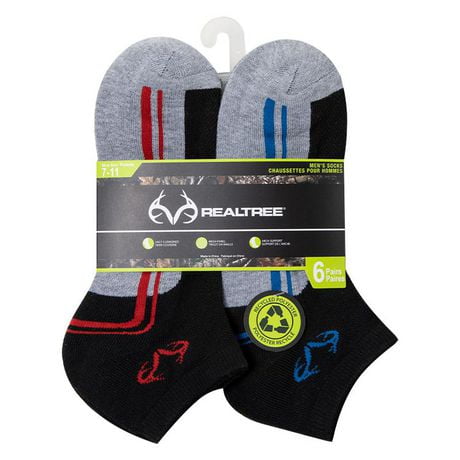 Real Tree Men's Low Cut Socks 6-Pack, Sizes 7-11